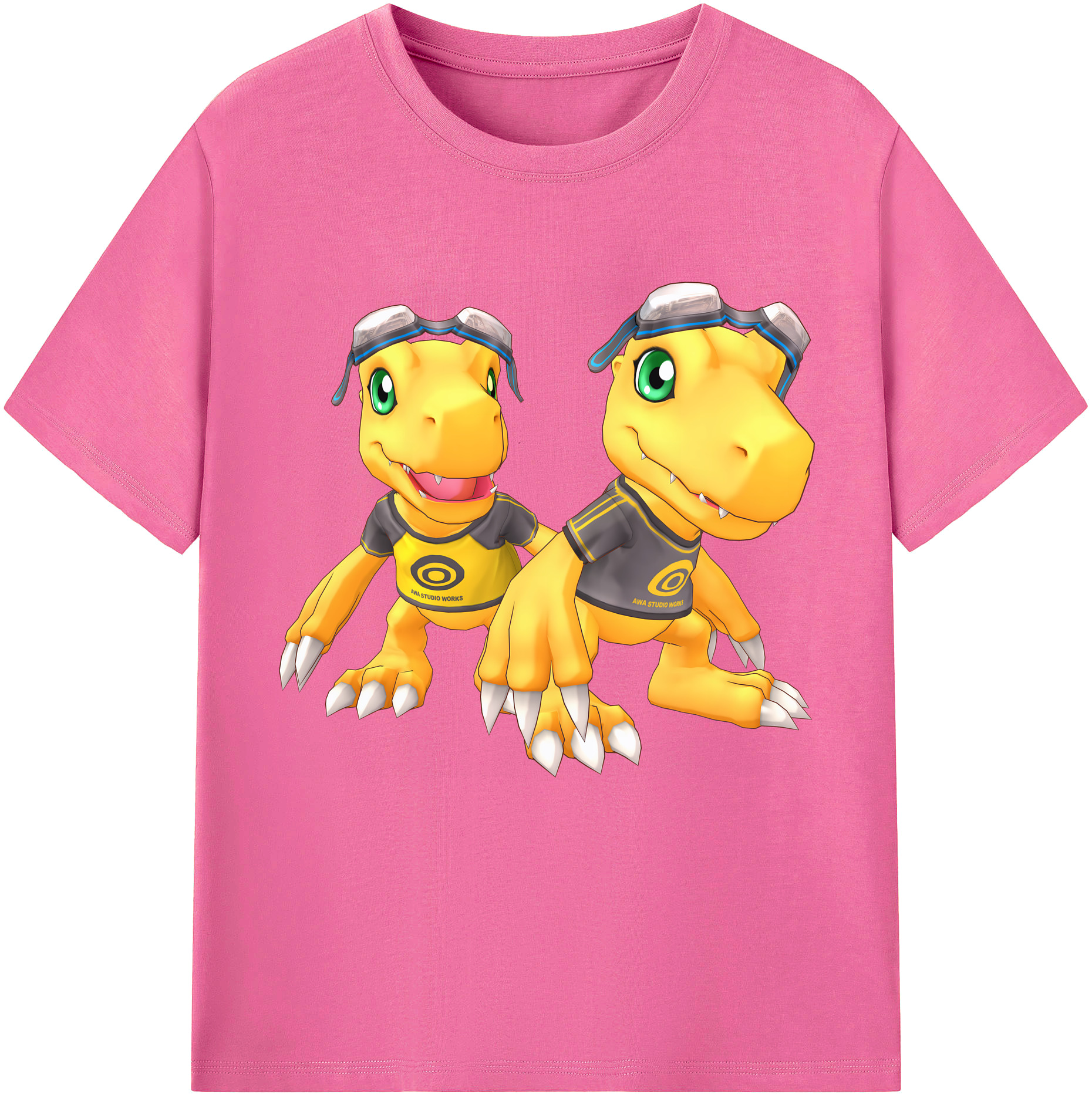 （画像用） Digimon デジタルモンスター/デジモン レディースカジュアルプリントTシャツ（綿100％）
